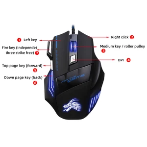 USB Optical 7D Gaming Mouse LED Light