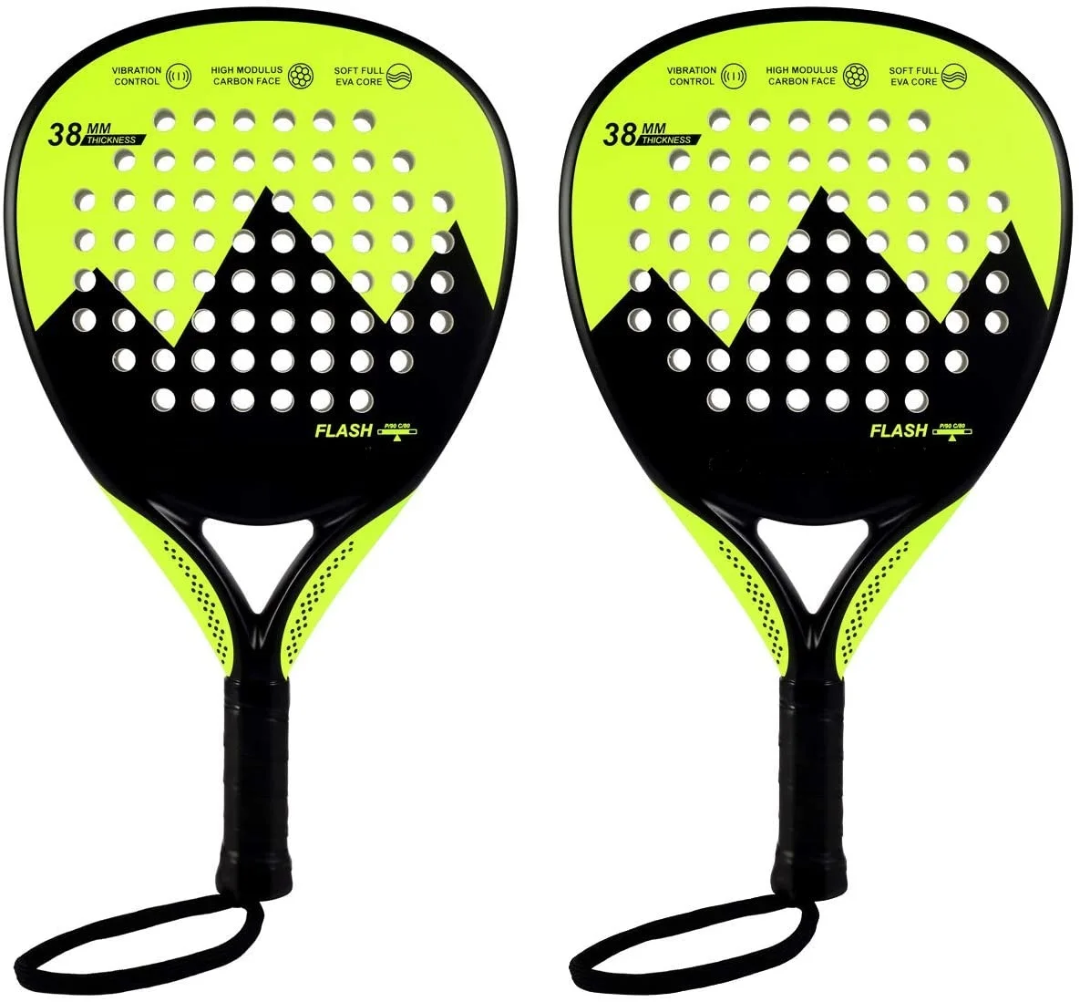 

Tennis Paddle Racket Padel Carbon Fiber Surface with EVA Memory Flex Foam Core Diamond Shape POP Paddle Rackets, Different color and design is accepted