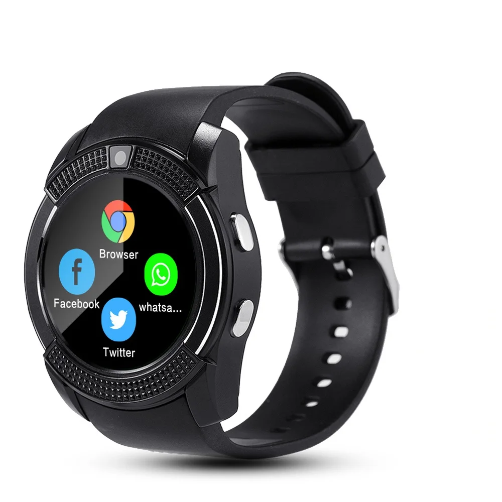 

V8 Smartwatch Anti-Lost Reloj Inteligente Battery Connector V8 Smart Watch with Camera Clock Sim Card Slot