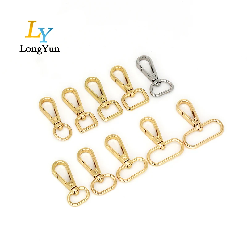 

Guangzhou snap hook factory High quality charming bag accessories handbag hardware metal swivel spring snap hook, Customized