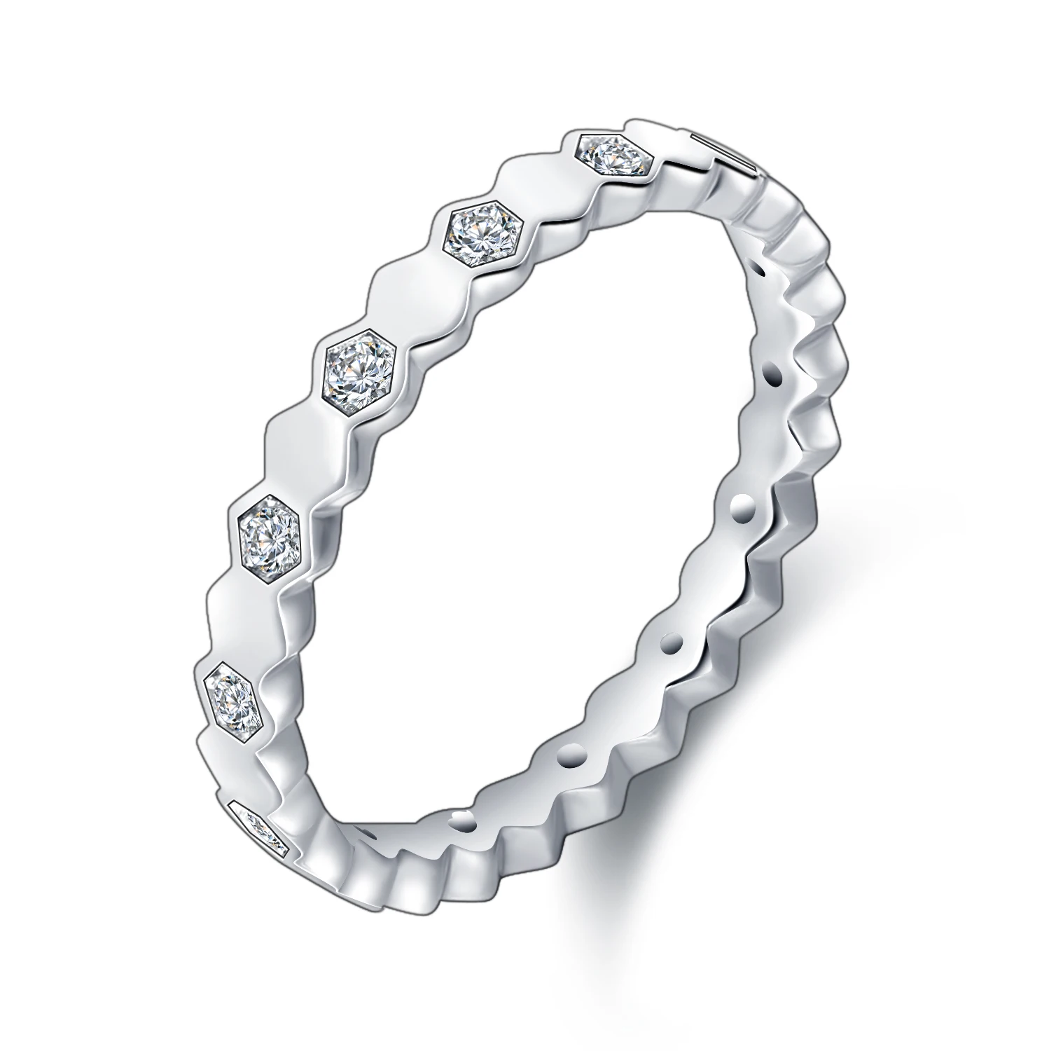 

Anster Manufacturer Direct Sale 925 Silver Moissanite Ring Engagement For Men, White