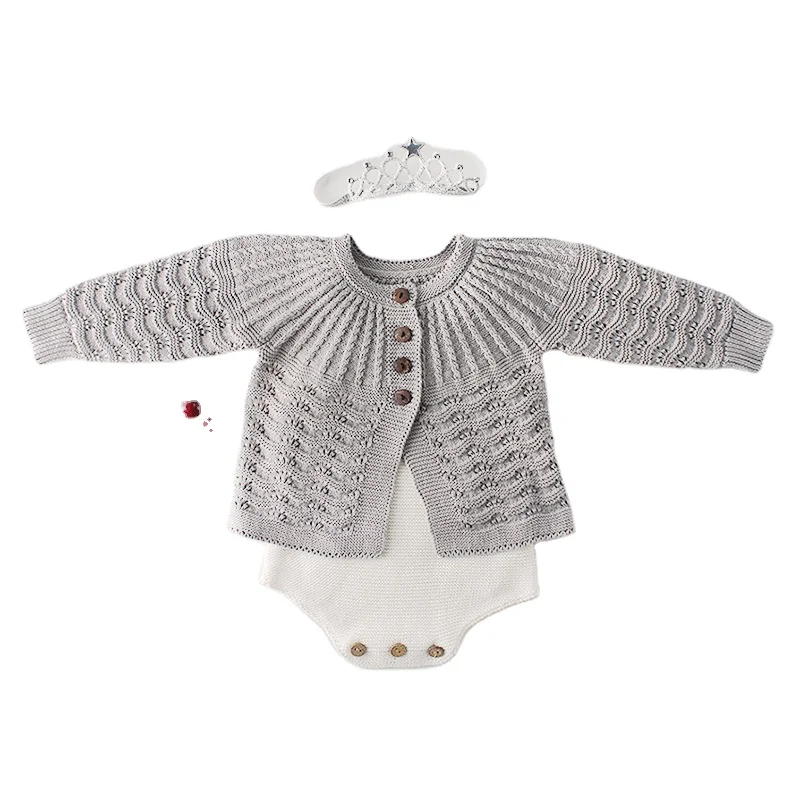 

spring hot sale fashion toddler girls baby knitted sets, Pictures showed