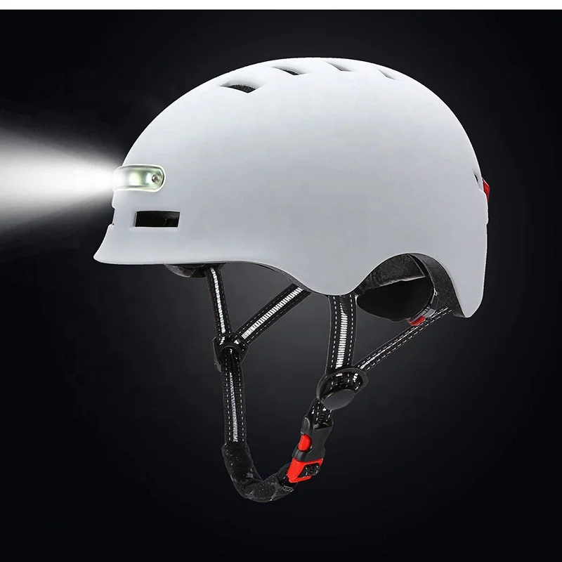 

NEW smart LED Light Rechargeable Intergrally-molded Bicycle Cycling skate Helmet Mountain Road Bike Helmet for scooter, White,black,pink,blue