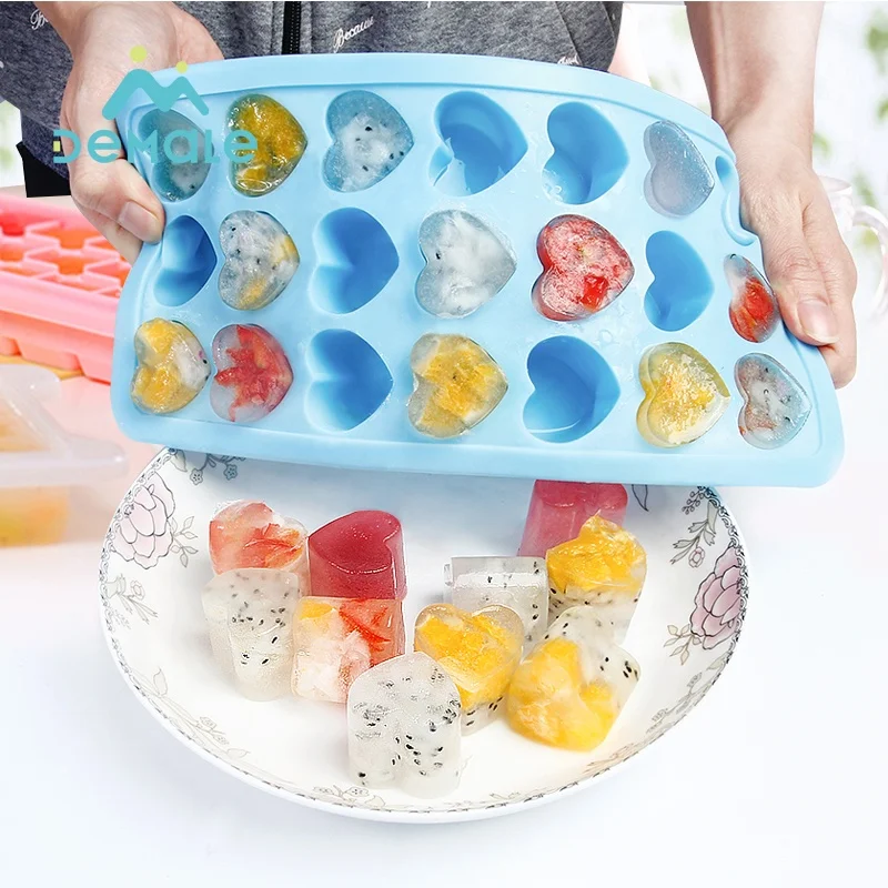 

High quality hot sell 21 silicone ice cube tray candy chocolate molds silicone ice cube trays, Customized color