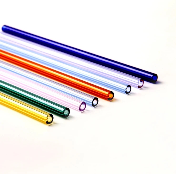 

Chinese sale Transparent straight tube and bend tube Straw Set, Colorful