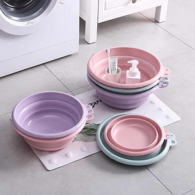 
Portable Collapsible Wash Basin Tub Pitcher Travel Folding Washbasin Bathrooms Accessories Shower Basin 