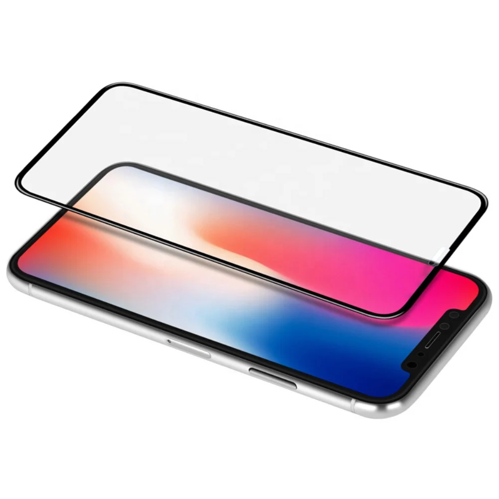 

China maker custom mobile phone 9h carbon fiber Full Cover 5D Tempered Glass Screen Protector film For iPhone X XR XS MAX