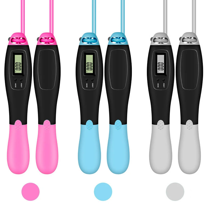 

High Quality Fitness Workout Weighted Handle PVC Coated Steel Wire Adjustable Speed Skipping Rope Jump Rope, Black,blue, pink, green