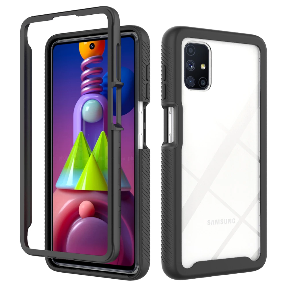 

360 Full Cover Armor Phone Case with Front Frame for Samsung Galaxy M51