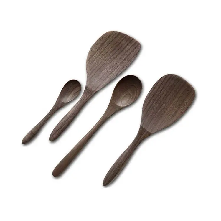 

High quality North American black walnut wood mixing spoon cooking spoon soup spoon, Natural