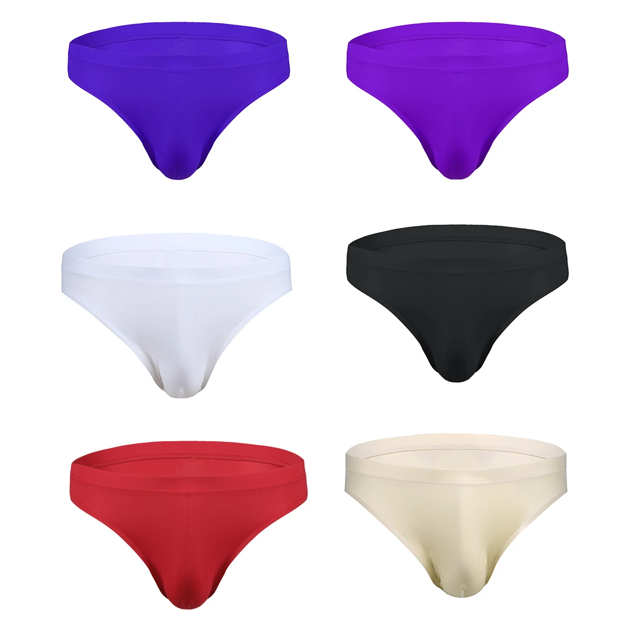 

Wholesale iEFiEL Mens Sexy Bulge Pouch Briefs Bikini Low Rise Solid Color Breathable Underwear Thong