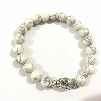 

Wholesale Bracelet Buddha Bracelet Stones Elastic Agate White Turquoise Mens bracelets