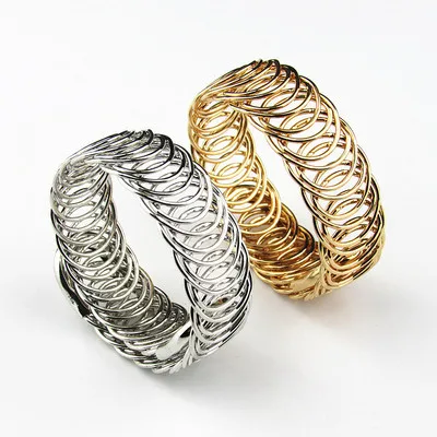 

2021 New Arrival Elastic Stretch Wire Bracelet Jewelry Spring Bracelet for Women Girls, Picture shows