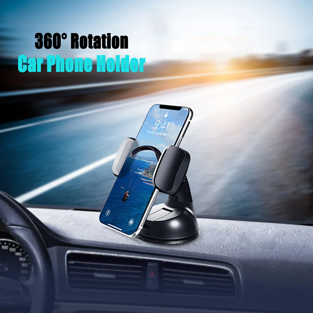 

DHL Free Shipping 1 Sample OK Super Suction Dashboard Windshield Cell Phone Holder 360 Degree Mobile Phone Car Mount Stand, Black / red / blue