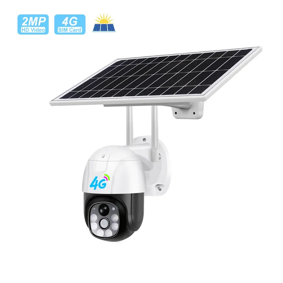 

V380 Pro Wifi Wireless Outdoor CCTV Security IP Camera with 4G Lte Sim Card Slot Solar Powered 128 Memory Card Support