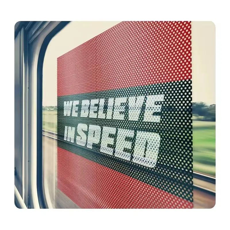One Way Vision Window Advertising Sticker See Through Film Car Rear Window Advertising Sign Decals