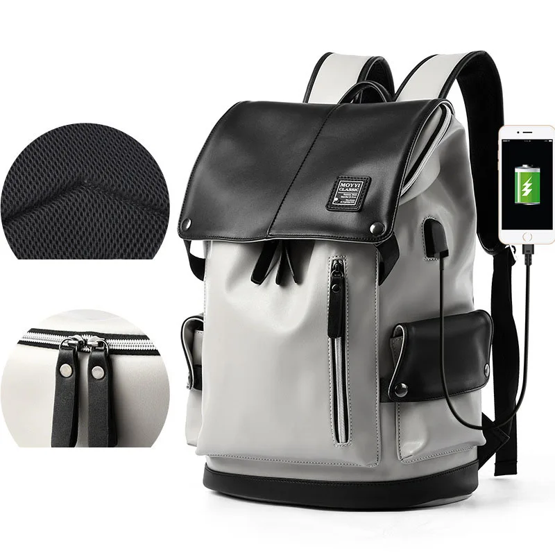 

leather mens bags travel business backpack