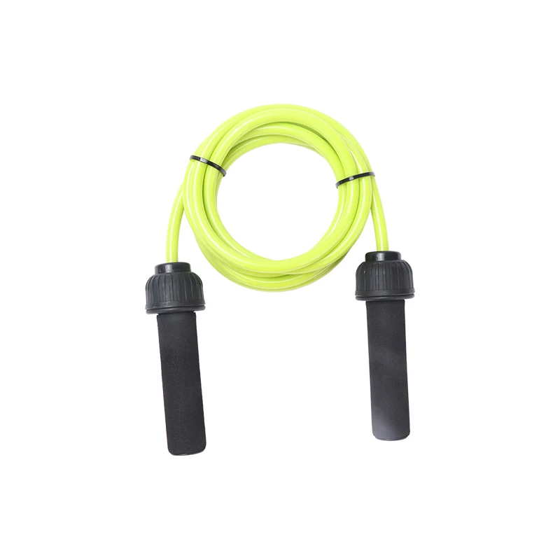 

wholesale custom logo fitness 5mm pvc weighted speed jump ropes skipping with foam handle manufacturer, Customized color