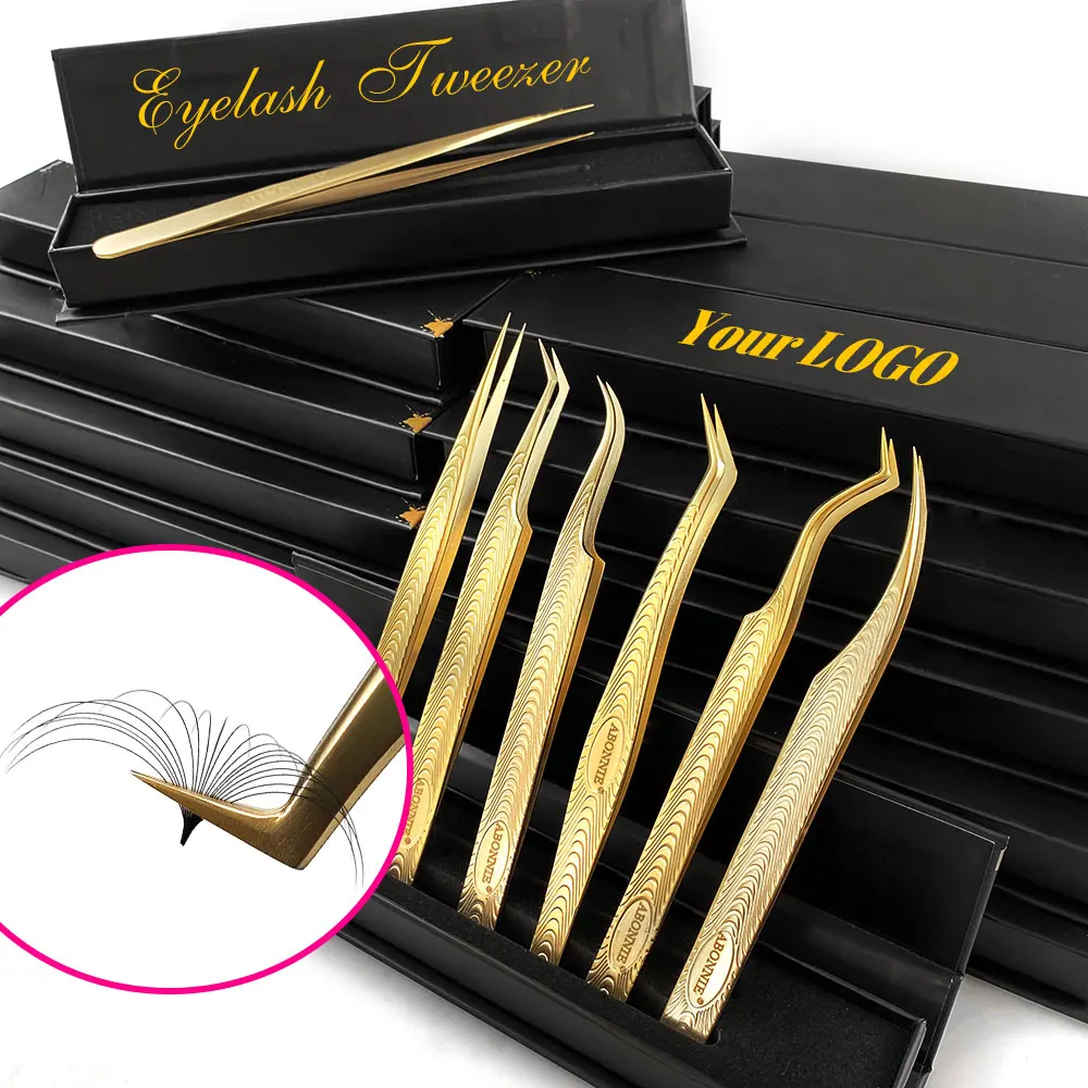 

Abonnie vetus volume tweezer vendor eyelash tools bulk pearl gold individual tweezer stand private logo eyelash tweezers, Colorful