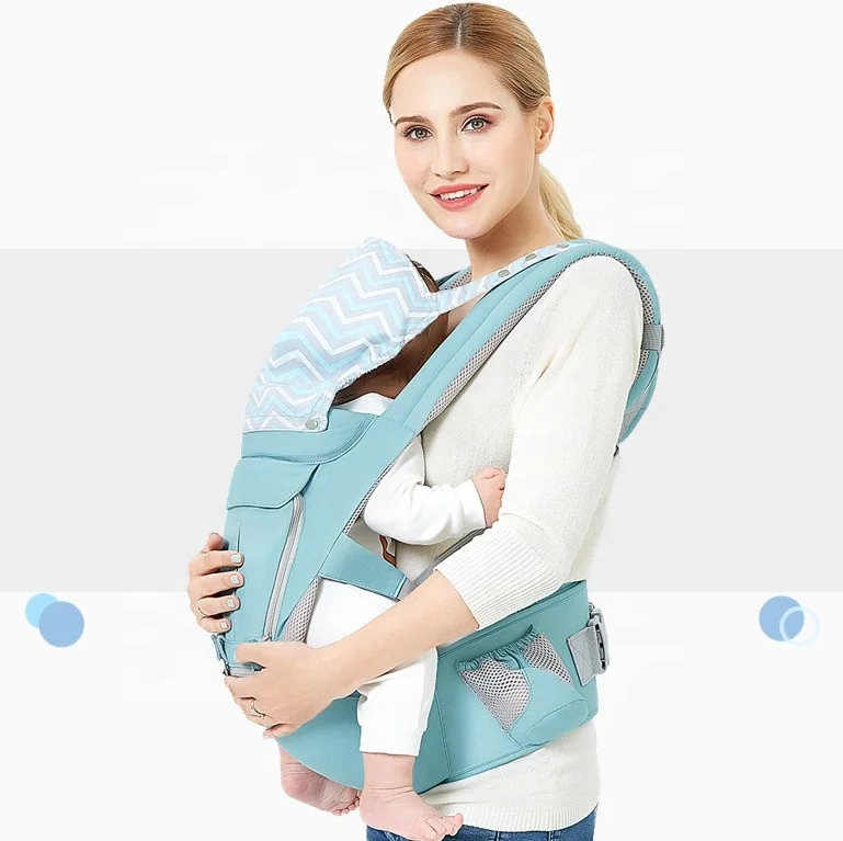 

ISO9001 Ceretificates Factory Newborn Ergonomic Pure Cotton Baby Carrier OEM, Light blue, light green, pink, etc