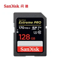 

SanDisk sd card 128GB 256GB 512GB 64GB Memory Card Extreme PRO High Speed 170M/S C10 U3 V30 for camera