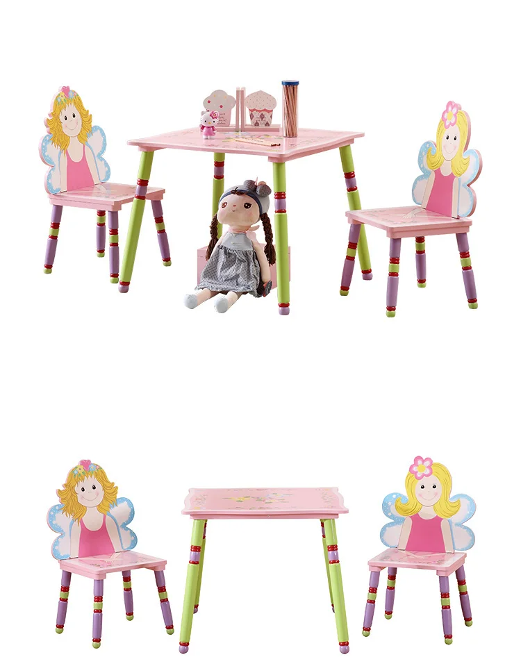 Kids Study Table Set 312 Years Wooden Children Study Table With Chairs