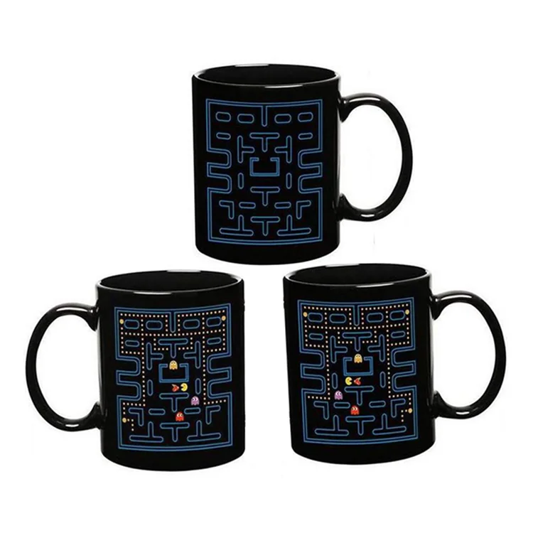 

Wholesale Customize Logo Ceramic Magic Mug Hot Water Color Change Starry Sky Coffee Cups, White and customized