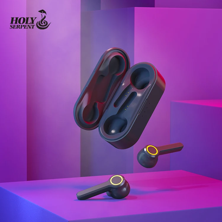 
ODM OEM Custom Logo Stereo TWS Twins Bluetooth 5.0 Wireless Headphone Earbuds With 400Mah Charging Bin 