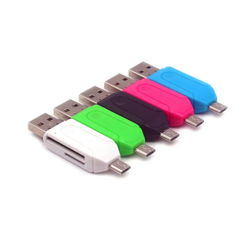 

2 in 1 USB mini OTG Card Reader Universal Micro USB TF SD Card Reader for PC mobile phone