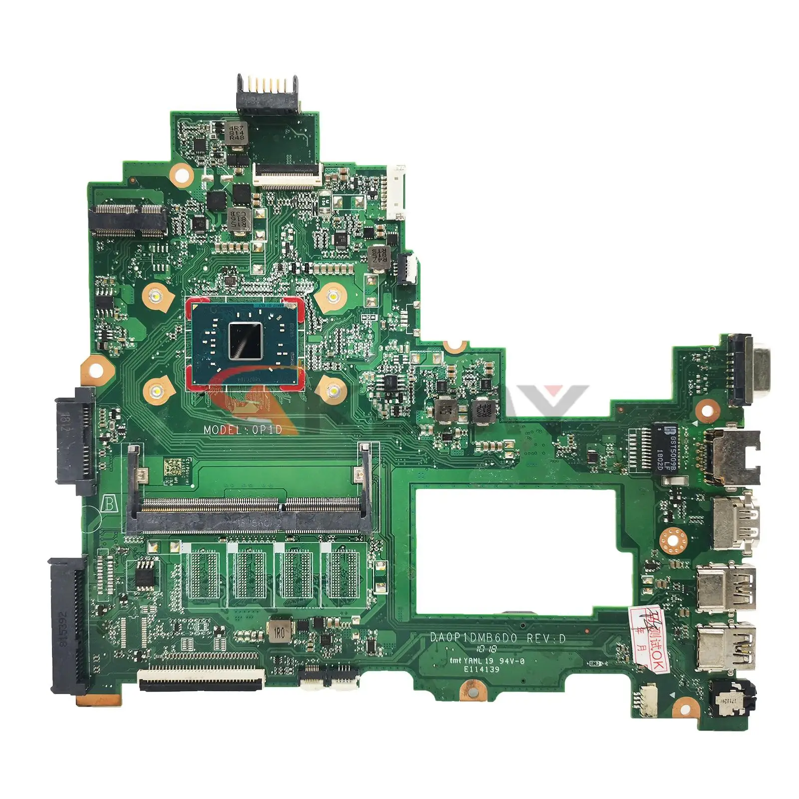

941657-001 941657-601 For HP 14-BS 14-BS153OD TPN-Q186 246 G6 Laptop Motherboard DA0P1DMB6D0 N3350 CPU