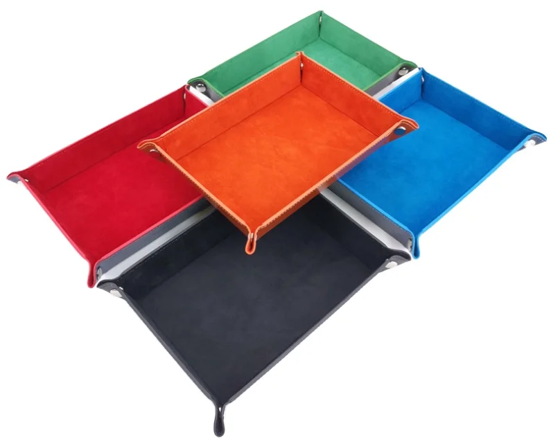 

Hot selling Valet Tray for Storage PU Leather Tray Jewelry Nightstand Organizer Tray Box Practical Storage Box, 20colors