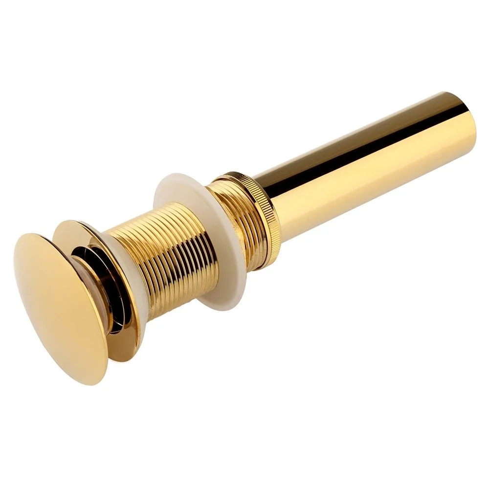

Made In China 40 mm 1/4 solid brass Gold Black Pop Up Drain Waste Vessel Sink Drain Without Overflow Shower Bath Drain