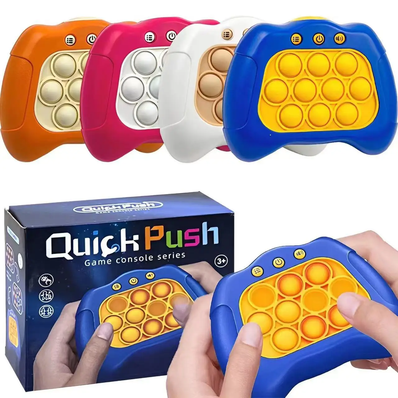 

Amazon hot pop quick push bubble game console light up pop it pro electronic popping game machine sensory fidget toy for kids