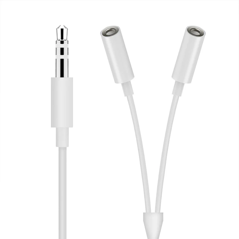 

High Quality White 3.5mm Splitter Audio Travel Adapter