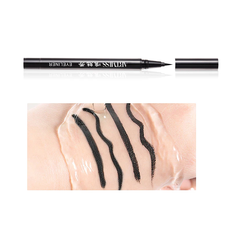 

wholesale or private label black brush liquid eyeliner pencil waterproof eyeliner, Black color