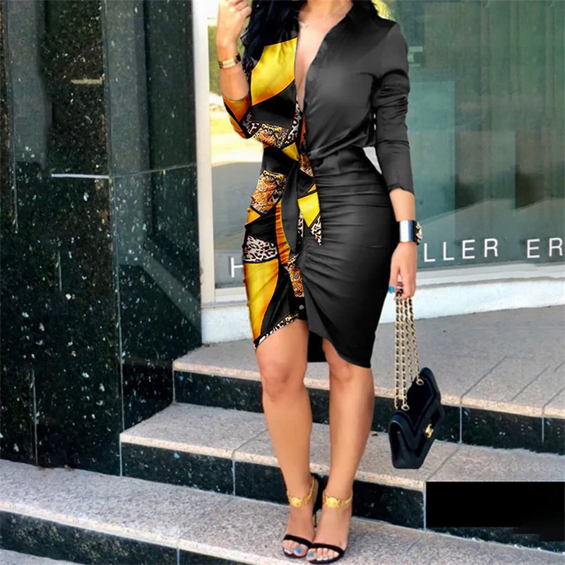 

Fashionable new design long sleeve t shirt dresses women casual