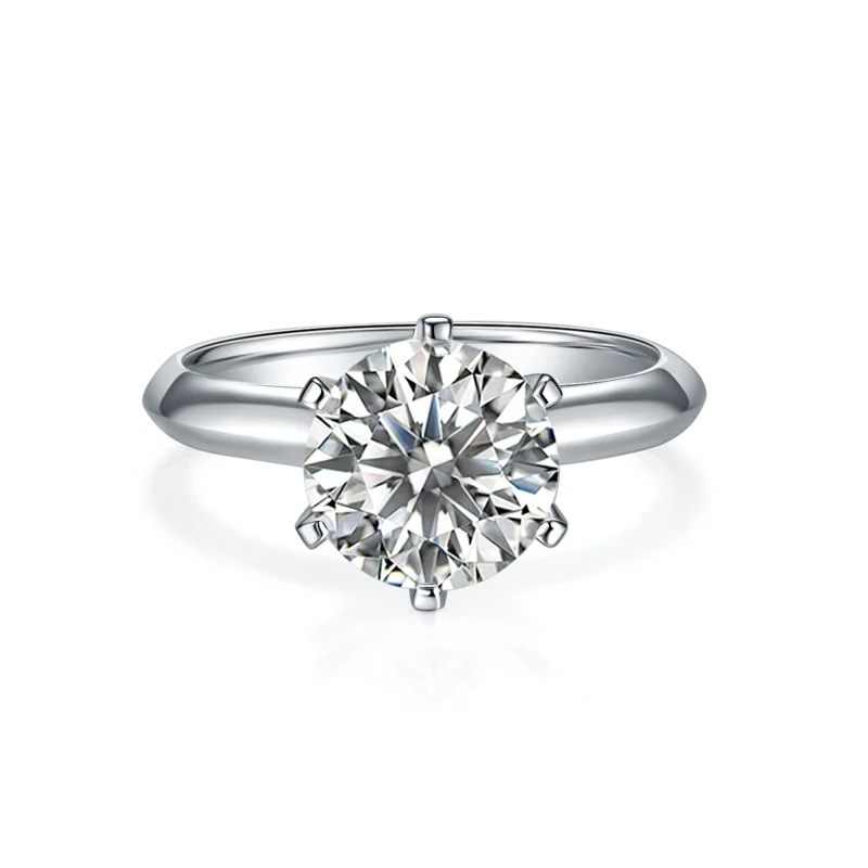 

10k/14k/18k classic 6 claw 3.0 carat diamond women moissanite wedding ring