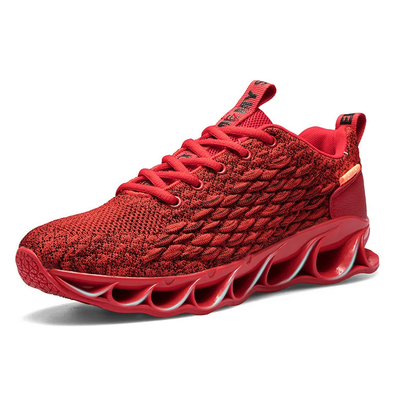 

Fish scale flying woven mesh breathable running shoes men's outdoor fashion running shoes, 4 colors