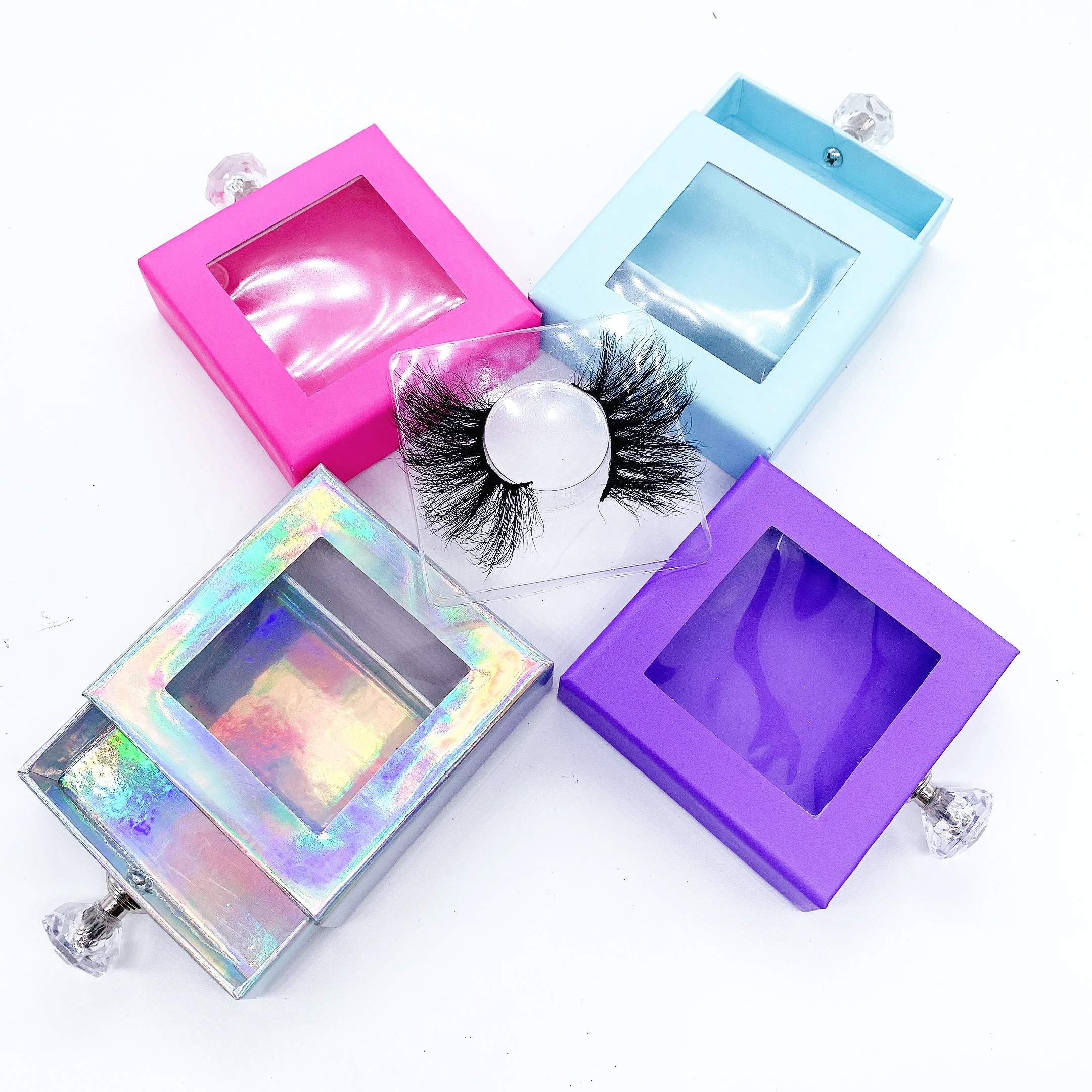 

2021 new arrivals customized boxes 25mm 3d 100% fluffy mink eyelashes vendor, Black color