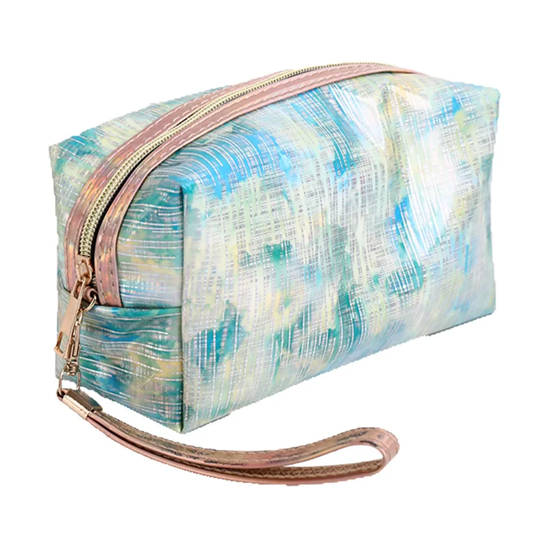 

New laser PVC multi-function waterproof storage large-capacity vinyl four-leaf cosmetic bag