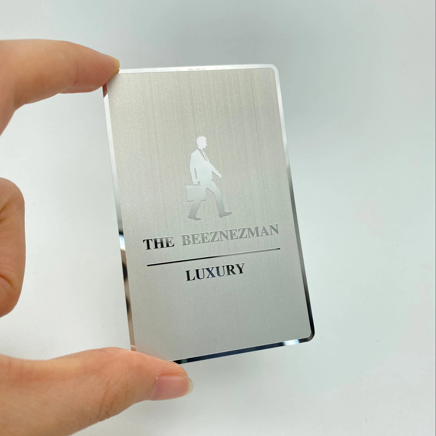 DU business silver metal cards