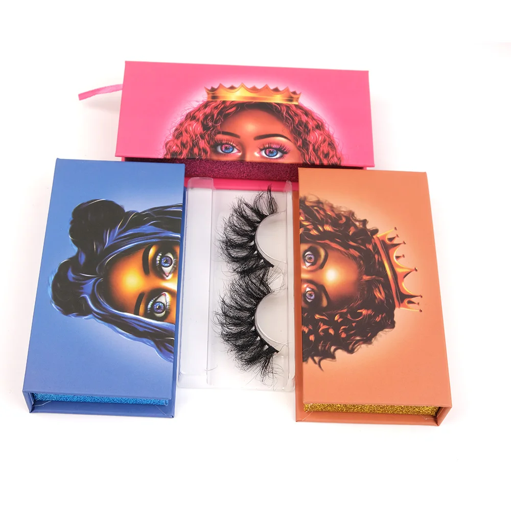 

1 pairs 15 mm faux mink eyelashes With Private Label Box Long 25Mm 3D Real Mink Eyelashes magnetic eyelash boxes, Natural black