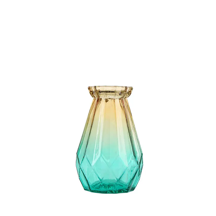 

wholesale Decoration Prominent Dots Colourful Flower Vase Glass Bottle