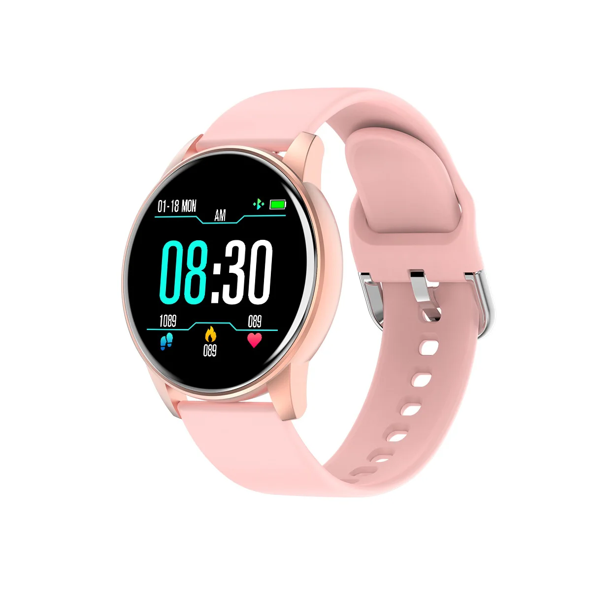 

New products bluetooth 5.0 Gps Sedentary Reminder Incoming Call Electronic Wristband Digital Watch, Black, white,pink,silver