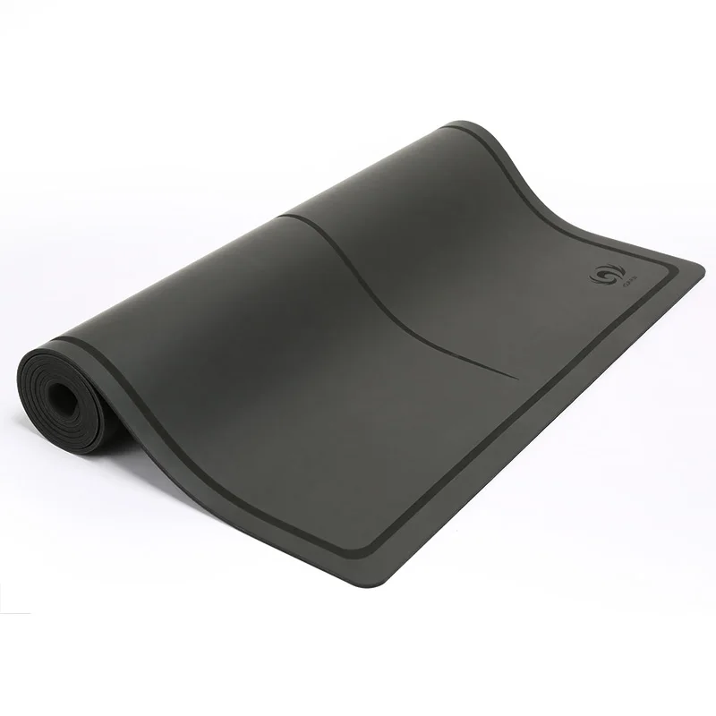 

Free sample non-slip PU leather eco friendly black natural rubber yoga mat PU