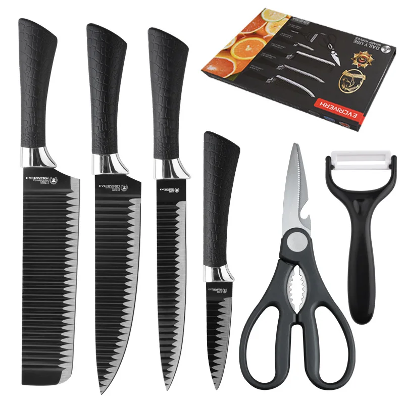 

2021 hot sale knife block sets stainless steel kitchen knife