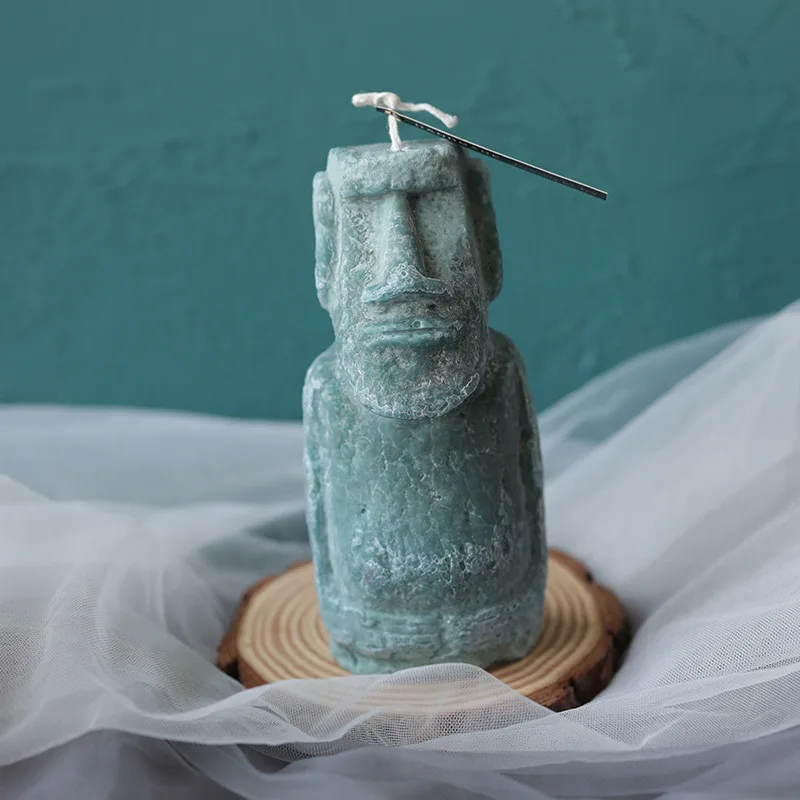 

FO115 Resurrection Stone God Sculpture Candle Mold Greek Culture Retro Statue Silicone Mold