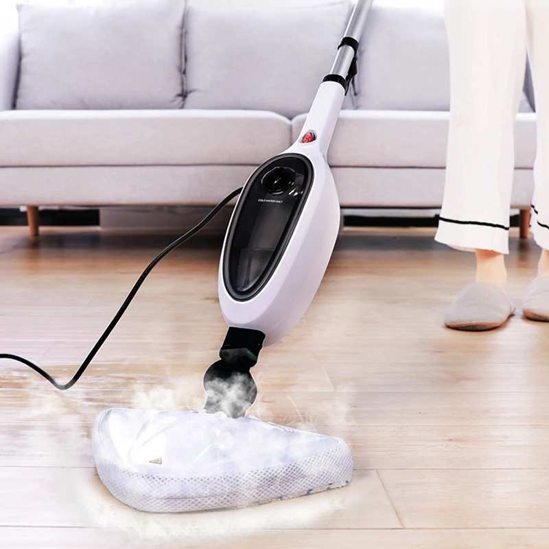 

Home Cleaning Appliances 1500w electric floor steam mop handhold steam cleaner, White