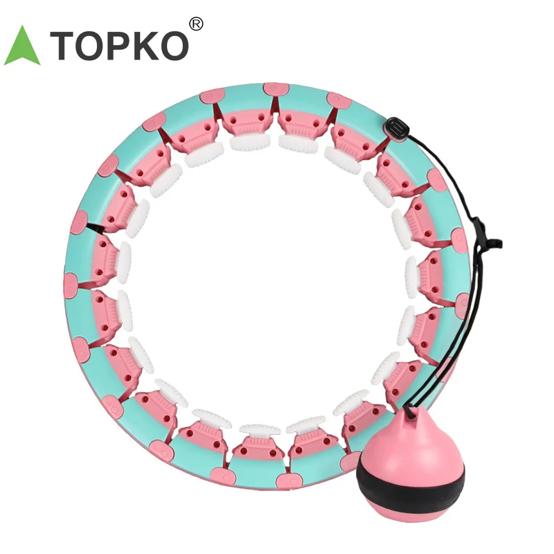 

TOPKO Adjustable Detachable Weighted Led Hoola Ring Hoops Smart Digital Counter Fitness Exercise Massage Hulahoop For Adult, Customized