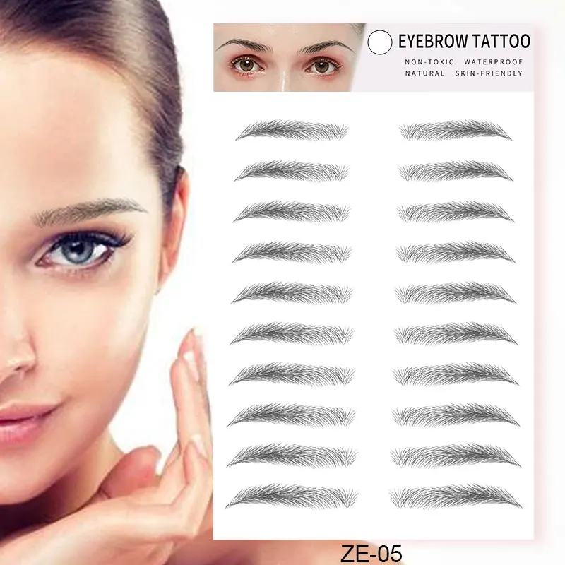 

Natural Eco-friendly Temporary Eyebrow 3D Waterproof Tattoo Sticker For Girl